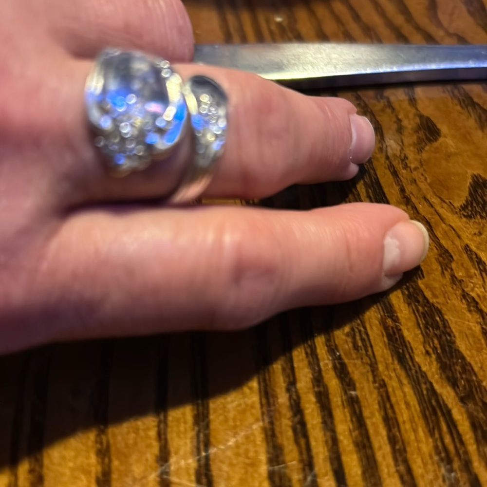 Sterling silver spoon ring